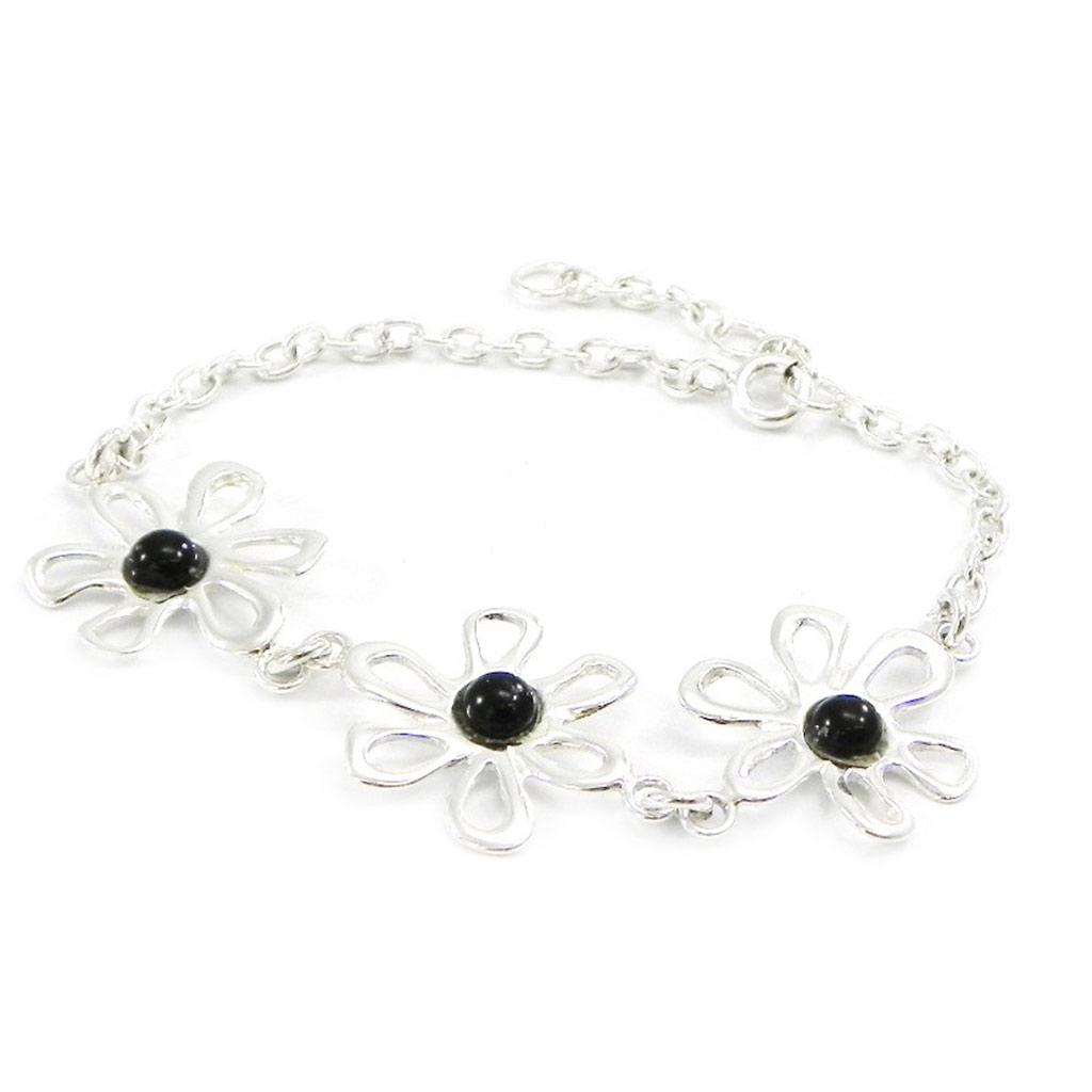 Les Trésors De Lily [I2622] - Silver Bracelet 'Jeet Black Goddess' Silver-black (rhodium-plated) - 18 Mm