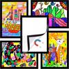 5-Pack Kids Artwork Frames Changeable, Kids Art Display Frame with Self Adhesive Backing, Magnetic Children Artwork Storage Frames, A4 Picture Frames