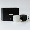 Wired Beans Wired Beans Mug To Last a Lifetime Kasama Ware Shinogi Mug 240ml Pair Set White Matt matte/Black