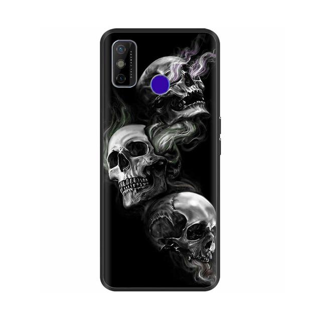 Pentru Tecno Spark 6 Go Husă pentru telefon Husa din silicon moale de desene animate pentru Tecno Spark 6 Go Spark6 Go Negru Tpu Bara de protecție drăguță de desene animate