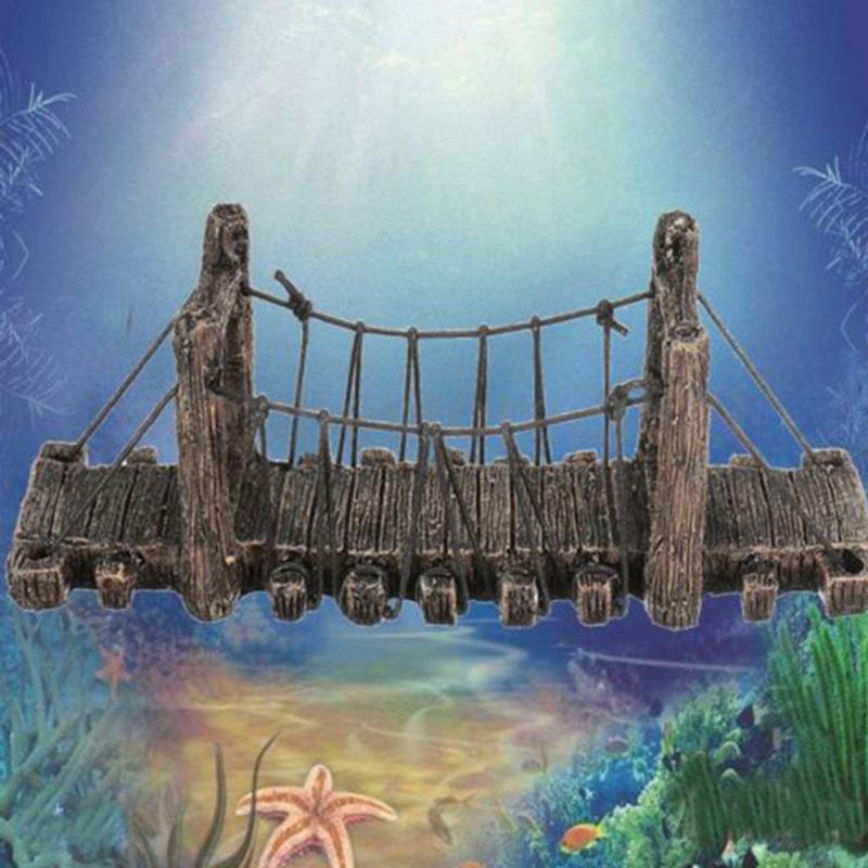 Fake Resin Decorative Bridge Ornament Climbing Platform Aquarium Fish Tank Equipment Accessories