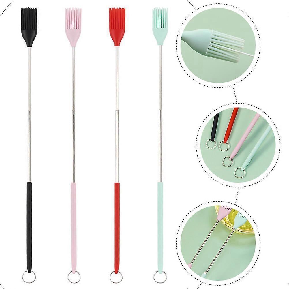 Pastry Brush For Baking 12 Pcs Assorted Color Silicone Basting Brush Ideal For Family Gatherings Barbecues And Kitchen Use