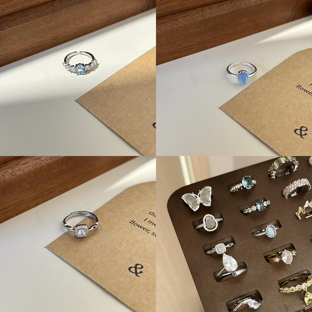 Autumn Fashionable Geometric Ring With Dazzling Zirconia For Women Luxurious Feel