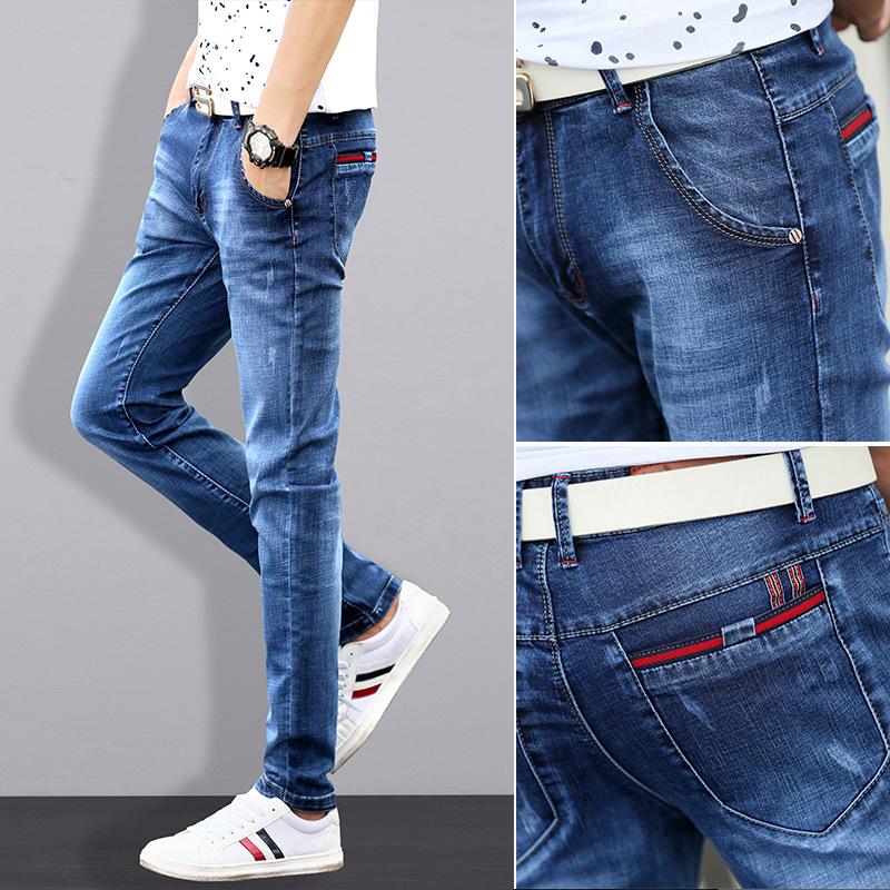 

Men s Slim Fit Skinny Black Jeans with Fleece Lining - Trendy and Stretchy for Autumn/Spring 2025 Size 36