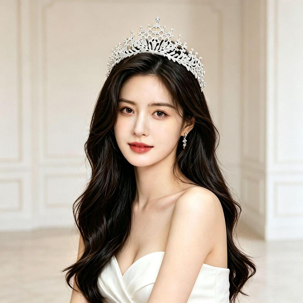 Elegant Rhinestone Bridal Crown Headdress for Weddings & Parties