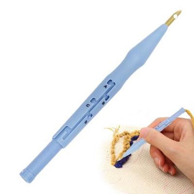 Stickset Punch Needle Stickwerkzeug Magische Sticknadel Stift Webwerkzeug Stricknähwerkzeuge für DIY Zufällige Farbe