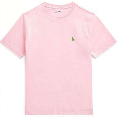 Polo T-Shirt Ss24 Solid Color Logo Pony Embroidery Round Neck Pullover Short Sleeve Kids Tops Light-Pink 323832904-143