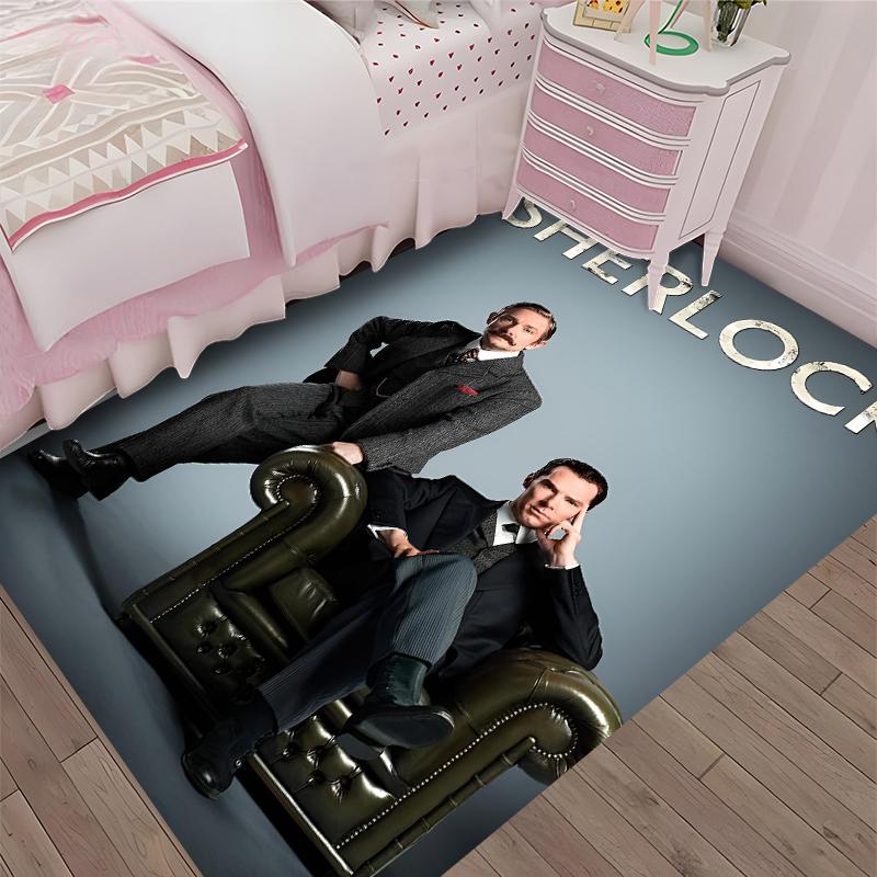 Sherlock Printed Carpet, Rug for Office Chair Living Room Bedroom Kitchen Room Decor Gifts.
