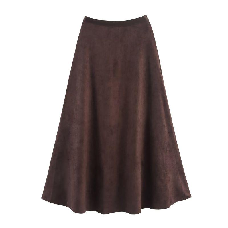 Kaslead New Women clothes Western Style Fashion Elastic Waist Big Hem Umbrella Skirt Skirt Long dress