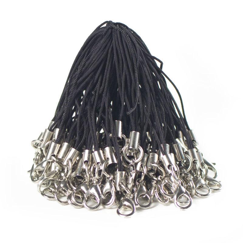 Colorful Handmade DIY Jewelry Accessories: Mobile Phone Lanyards with Lobster Clasp and Alloy Cord End