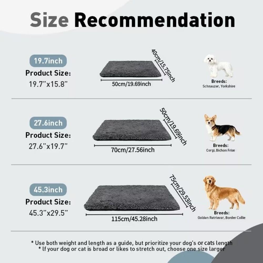 Ultra-Soft Self Warming Cat Mat Non-Slip Pet Bed Pad Winter Pet Bed  For Feral and Indoor Cat