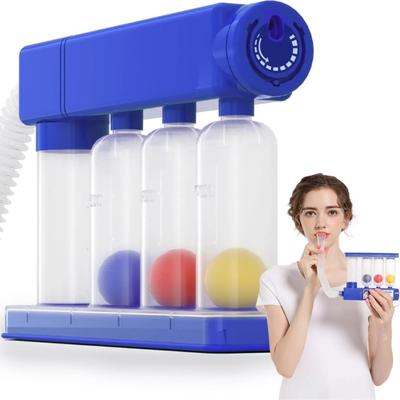 Home Use Breathing Exercise Device for Lungs, Lung Exerciser Device with Adjustable Volume Measurement (300cc/sec - 1600cc/sec)
