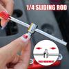 1/4 Small Square Rod Spinner Screwdriver Tip Multi-purpose Bottom Hole Connection 150 MM Spanner Handle  Holder Hand Tools