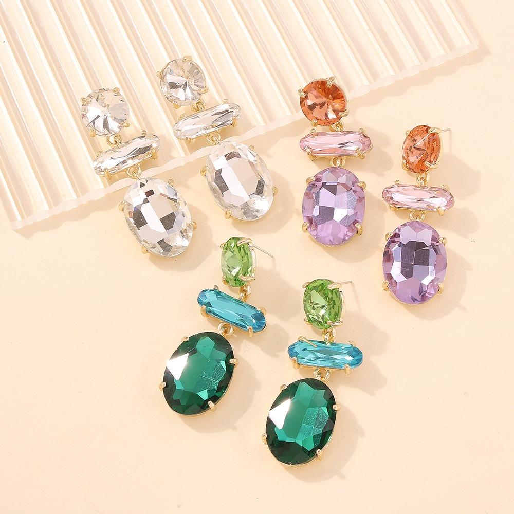 Stylish Earrings For Women E9626 Vintage Geometric Dangling Ear Studs