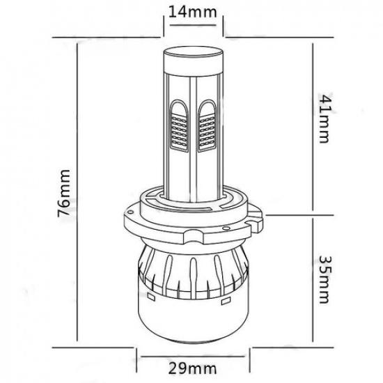D1S D2S D3S D4S Fanles LED Headlight Kit Bulbs 2000W 250000LM 6000K HID Xenon R