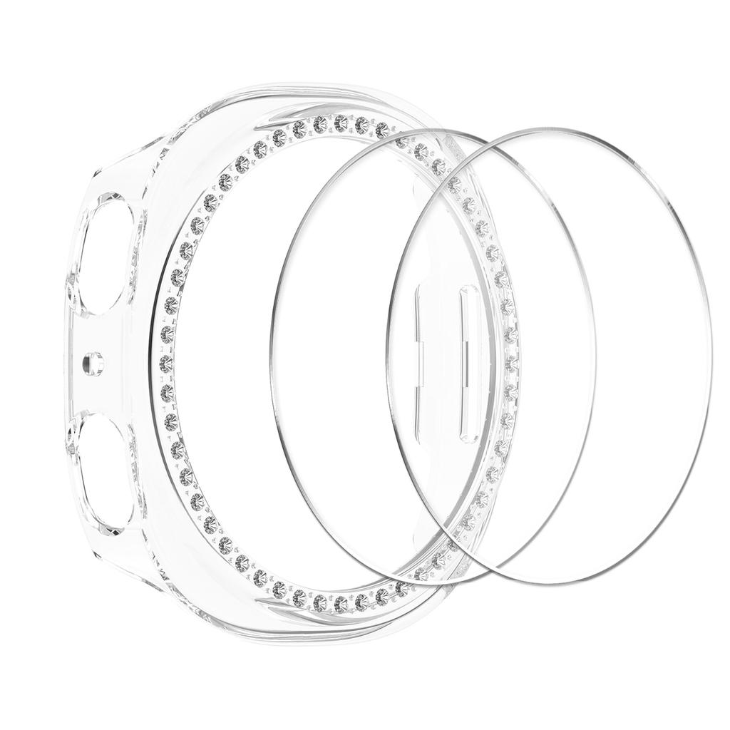 Diamond Case+ Glass For Samsung galaxy watch 8 40mm 44mm Accessories PC Protective Bumper shell for galaxy watch 8 cover