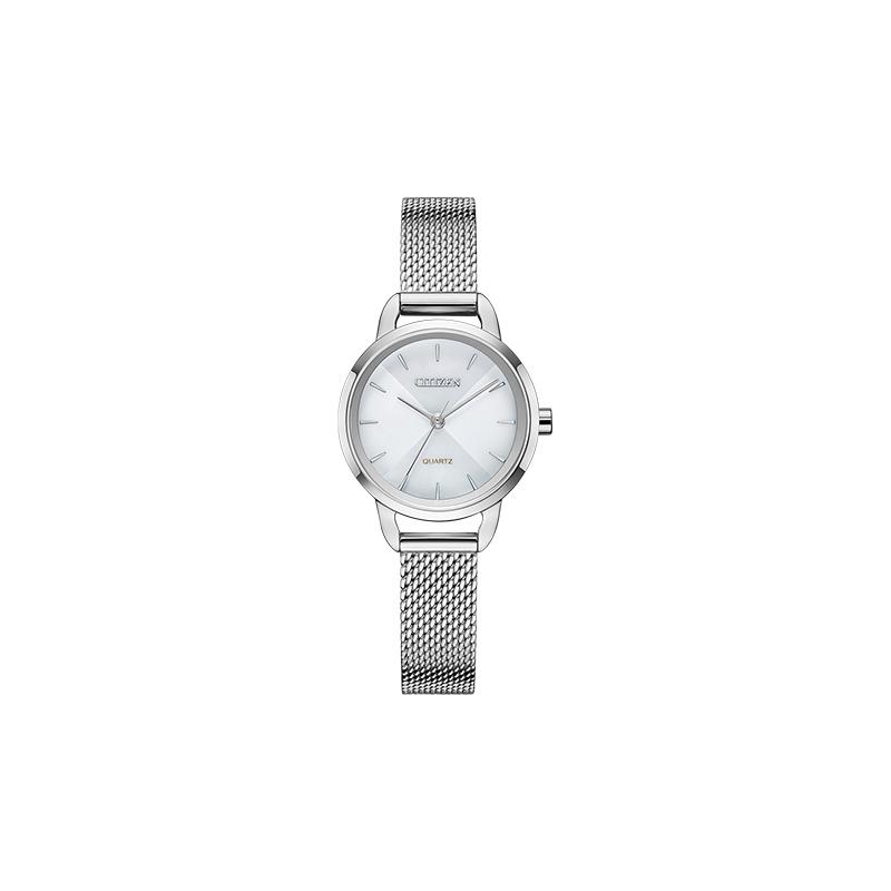 

CITIZEN Juicy Tint Series Casual Simple Retro Women s Watch Light Luxury Waterproof Quartz Steel Strap Women s Watch Silver Dial EQ3000-58D серебряный
