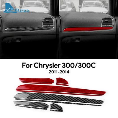 Real Soft Carbon Fiber Sticker For Chrysler 300 300C 2011 2012 2013 2014 LHD RHD Car Driver Passenger Co-pilot Trim Accessories