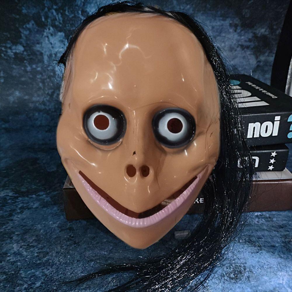 Party Decor Halloween Face Cover With Long Hair Ghost Mask Scary Mask Horror Mask Cosplay Prop