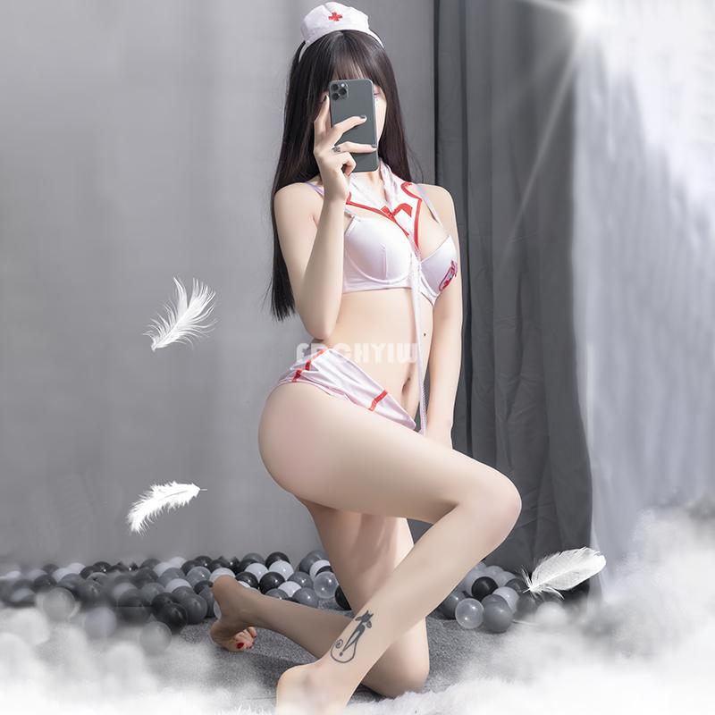 Nurse Costume Role Play Love Live Cosplay Sexy Girl Lingerie Women Pink Underwear Fancy Erotic Anime Uniform Nurse Set Costumes