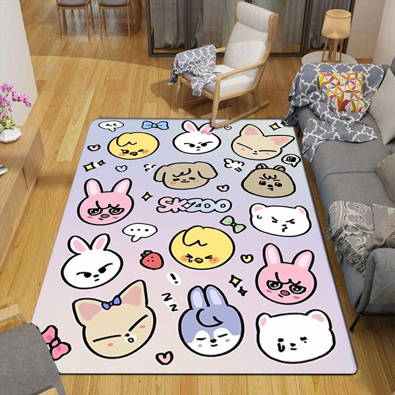 Cartoon Rabbit Rug Floor Mat for Living Room or Bedroom Soft and Comfortable Carpet a Gift for Birthday and Holiday.ZFF0913256