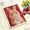 Handmade DIY Pearl Painting Photo of The Little White Rabbit Theme Bedroom Living Room Frameless Diy Handmade Sticky Diamond Creative Canvas Painting