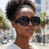 European and American ins wind connection versatile retro large frame street shot sunglasses outdoor sunscreen fashion trend sunglasses