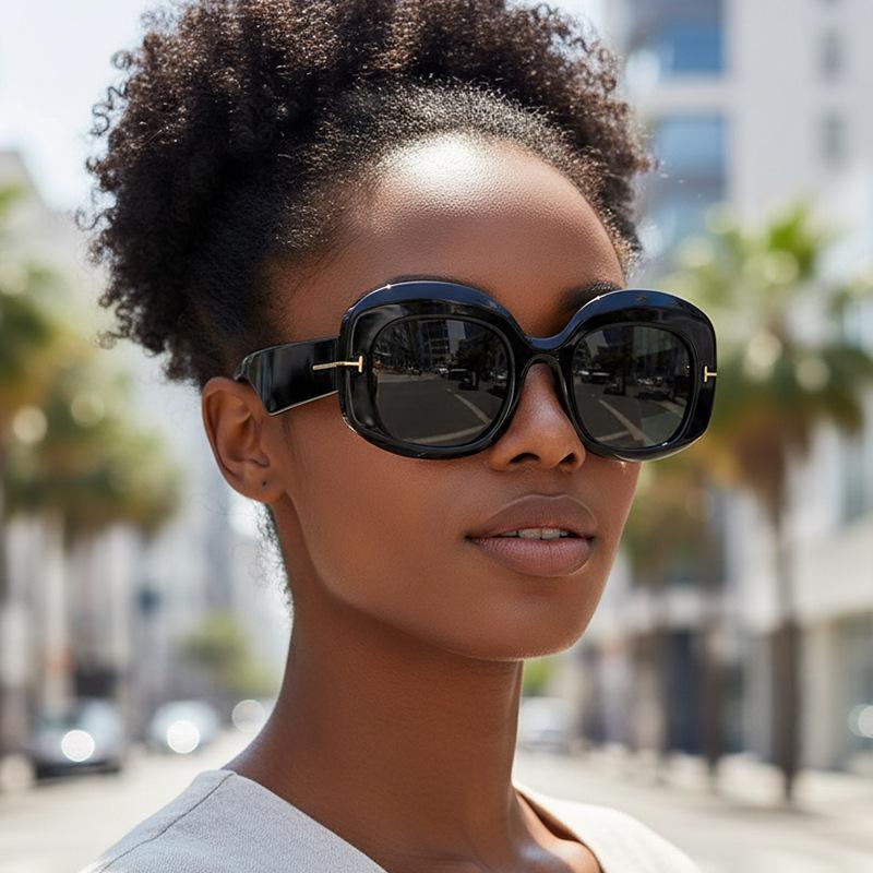 European and American ins wind connection versatile retro large frame street shot sunglasses outdoor sunscreen fashion trend sunglasses