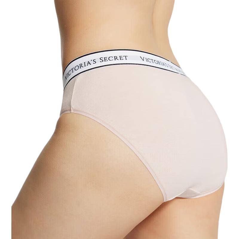 Victoria's Secret Baumwoll-Hipster-Slips mit Logo-Bund