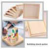 12/20pc Unfinished Wooden Craft Trays Square Multi-Purpose Display Platform DIY Painting Dyeing 3D Puzzles Art Projects Supplies