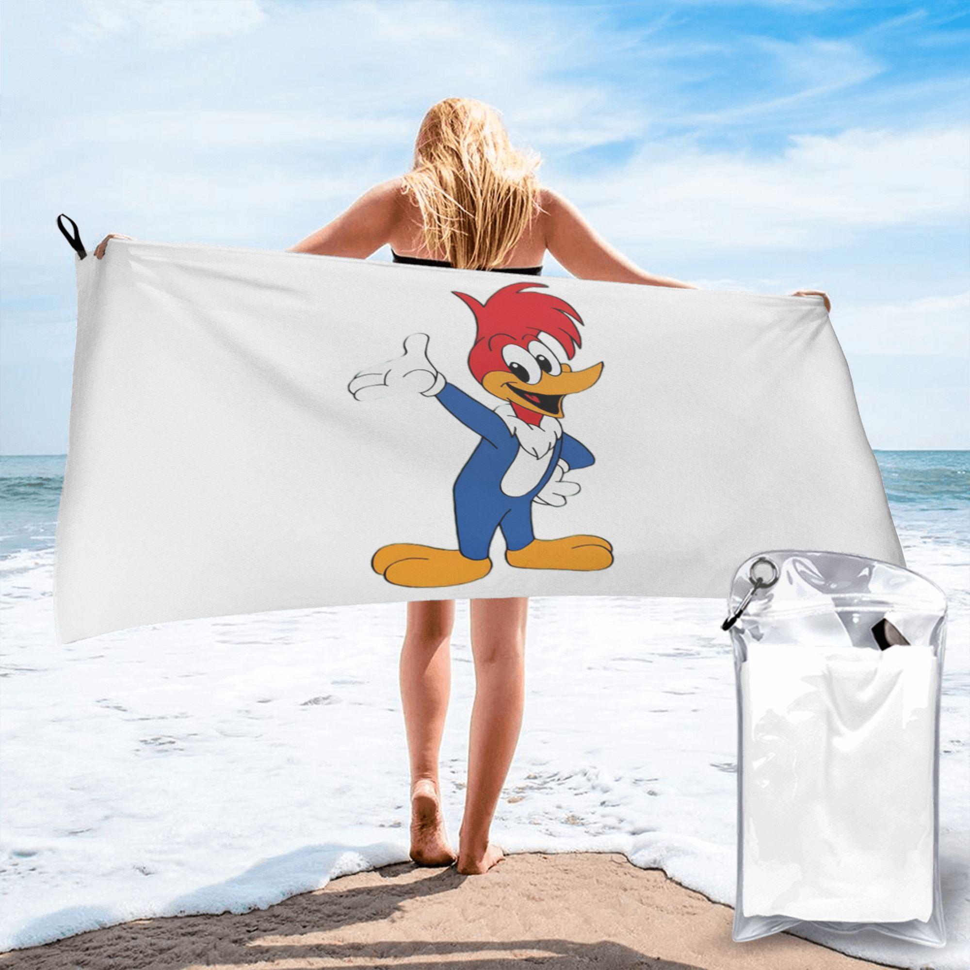 

Woody Woodpecker Beach Towel Soft Microfiber Quick Dry Absorbent Quick Towels For Swimming W30*H60(CM)