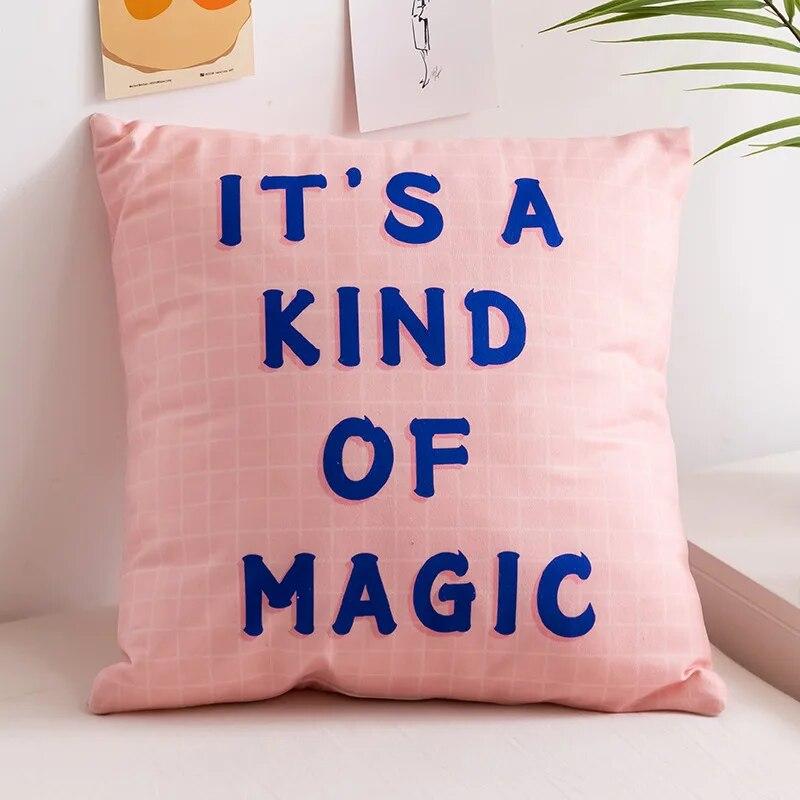 Minimalist Creative Abstract Line Pillowcase Peach Lemon Pear Fruit  Sofa Office Seat Cushion Cover Home Decoration