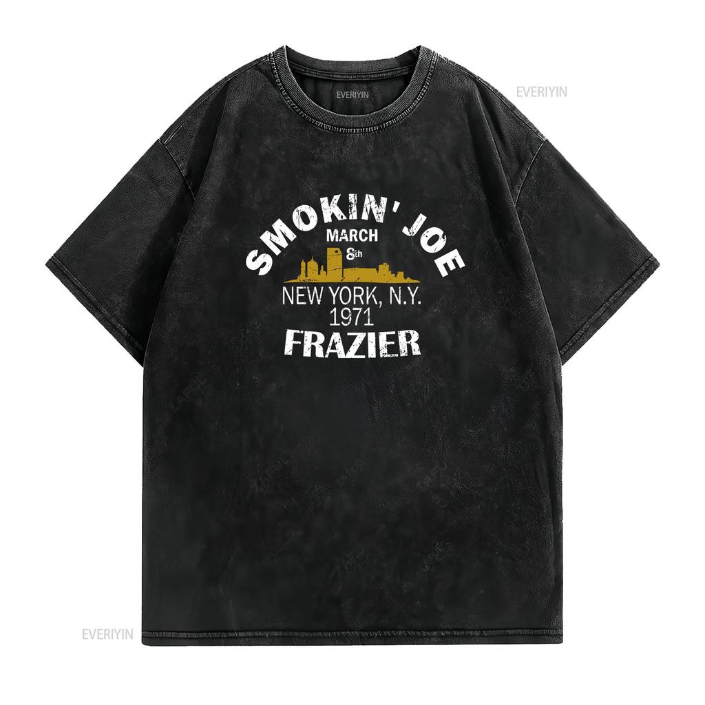Joe Frazier Active T Shirt Logo Mens Black Funny Size S to 5XL vintage Washed Unisex Breathable designer clothes