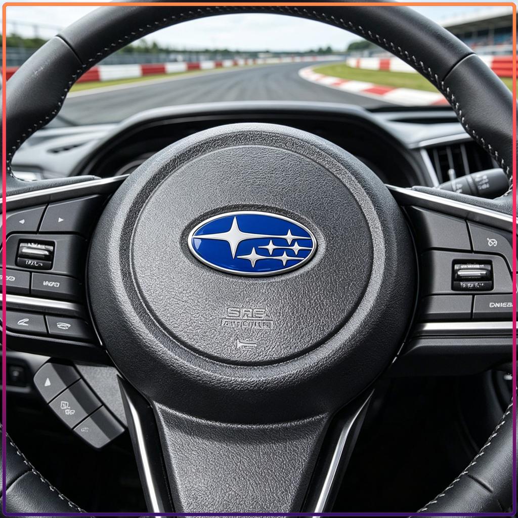 1Pcs ABS Car Steering Wheel Center Badge Emblem Sticker For Subaru Outback Impreza Forester Levorg XV STI Ascent Legacy
