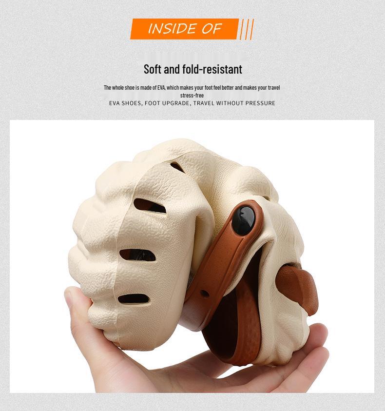 Unisex Summer Thick Sole Closed Toe Sandals - Soft Bottom Clog Beach Shoes