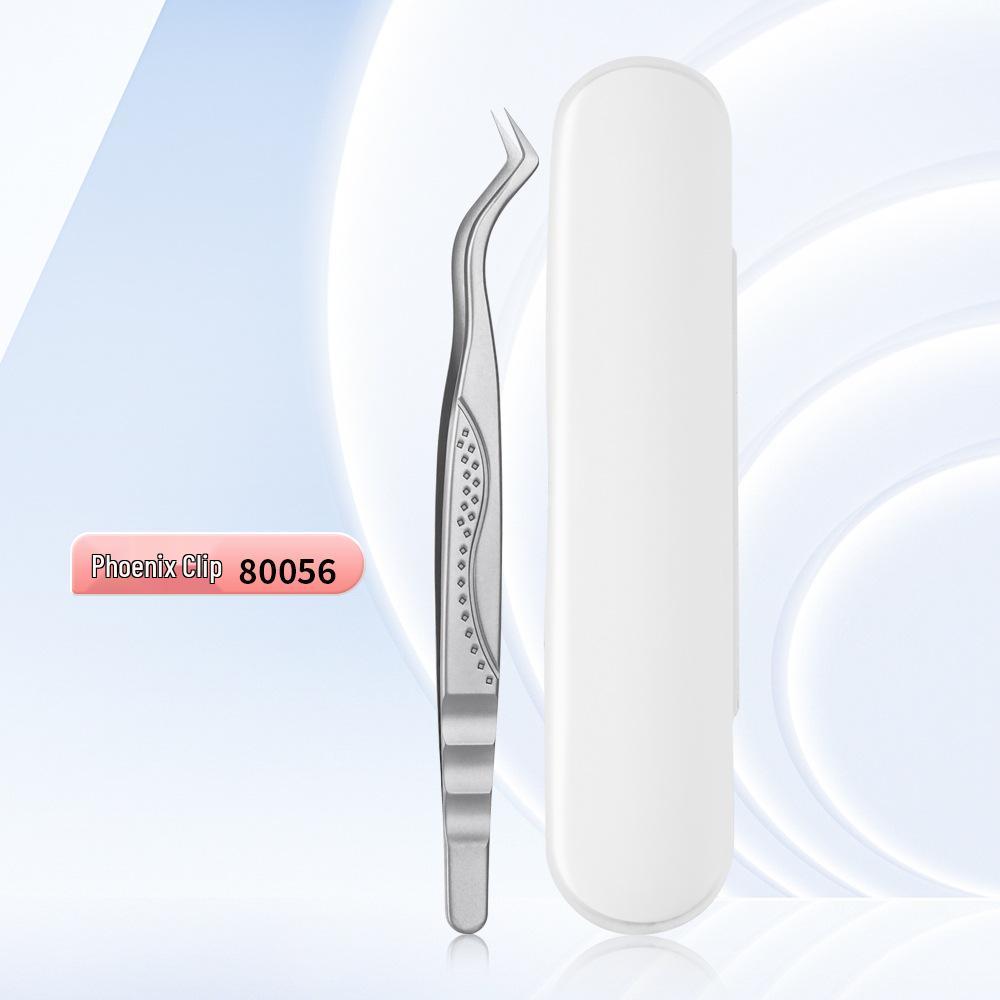 Stainless Steel Curved & Straight Tip Tweezers for Eyelash Grafting & Blackhead Removal