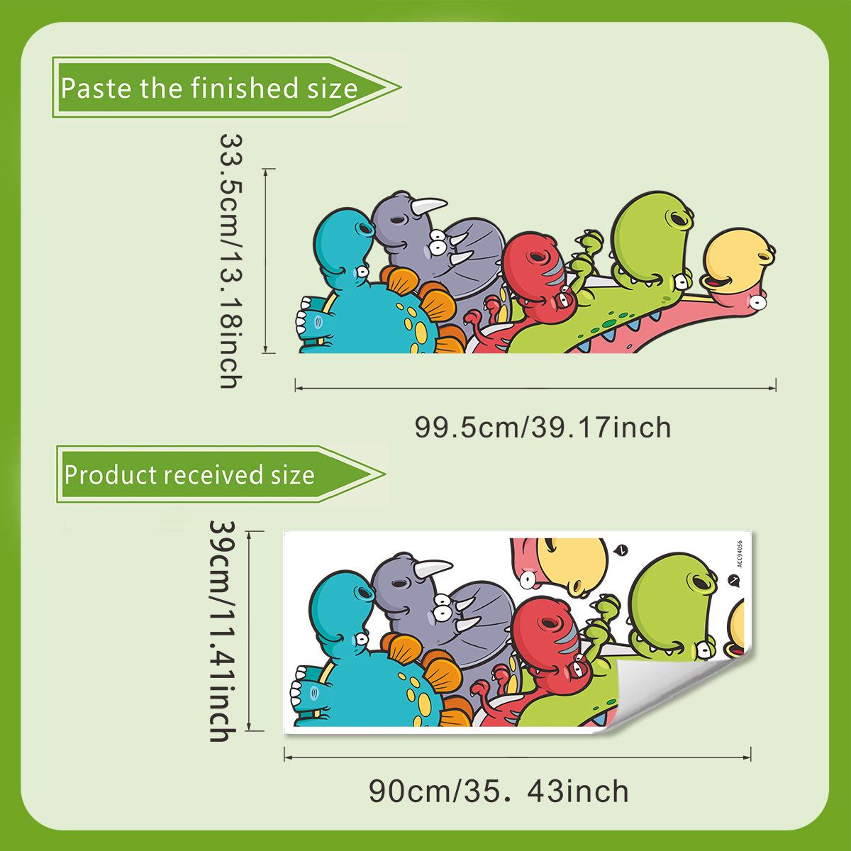 

Cartoon Dinosaur Wall Stickers for Children s Room Bedroom Wall Decoration, Cute Self-adhesive Wall Stickers 40*90cm