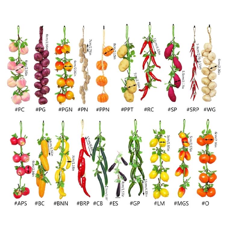Artificial Vegetable and Fruit String for Different Settings Hanging Garlands