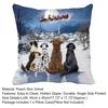 Throw Pillow Cover Xmas Theme Protective Single Side Printing Christmas Party Throw Cushion Cover Holiday Decoration Daily Use