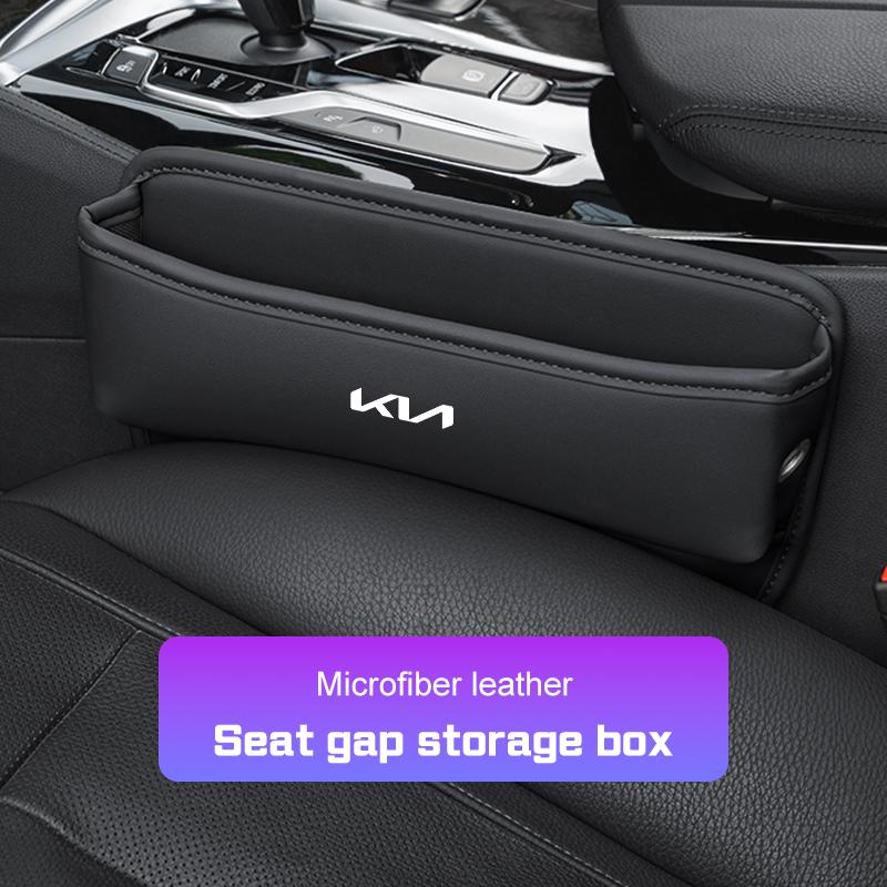 Leather Car Seat Gap Organizer Storage Box Accessories for KIA GTline Sportage Stinger Sorento Ceed Cerato Forte Niro Soul Rio agj032