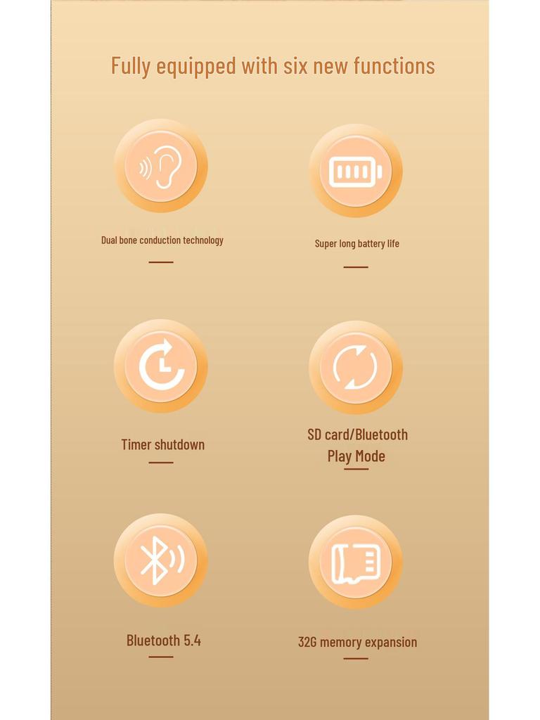 2025 Bone Conduction Under-Pillow Sleep Aid Speaker with Card Slot