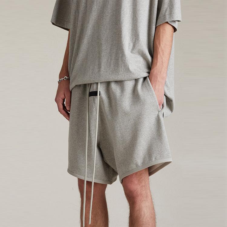 Fear of God Essentials Sweatshort Dark Heather Oatmeal Men Bottoms Grey 160SP242003F