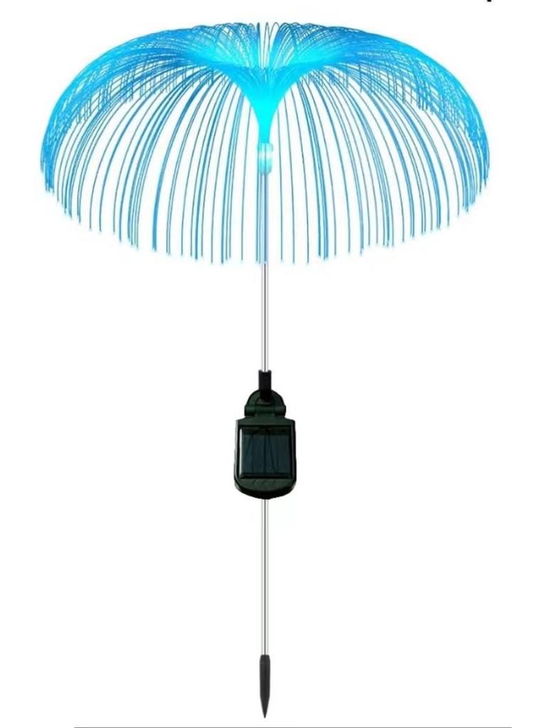 Solar LED Fiber Optic Jellyfish Lamp - Seven-Color Outdoor Double-Layer Courtyard Light