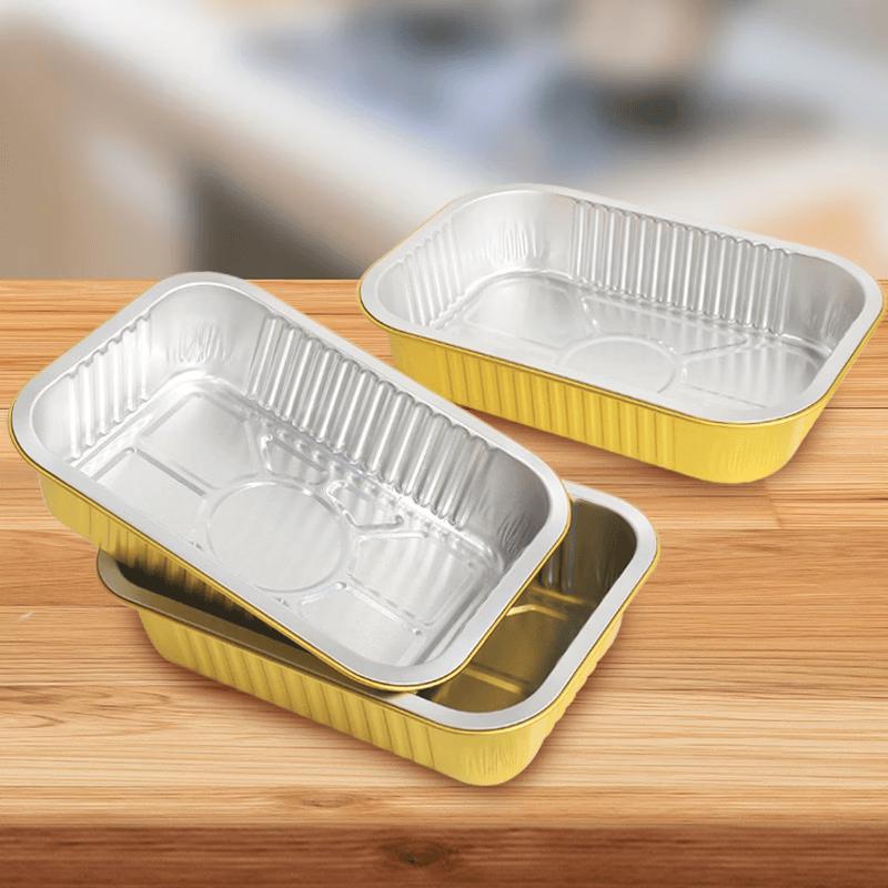 MDNG Golden Rectangular Aluminum Foil Food Containers