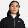 Nike W Phnx Flc Qz Crop Dq5768 010blk Sail