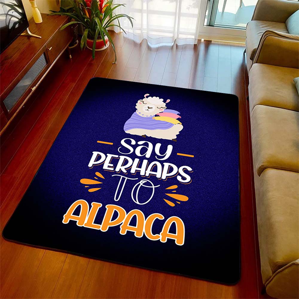 Alpaka 3D-Druck Teppich Tier Dekoration Teppich Matte lustige Geburtstag für Freund Wohnzimmer Schlafzimmer Kinderzimmer Teppiche Matte Home Decor
