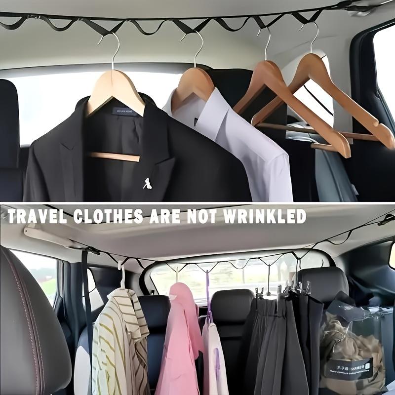 1pc Durable Nylon Car Clothes Hanging Rack, Adjustable 132cm Length, 30mm Thickness | Multipurpose Storage Belt