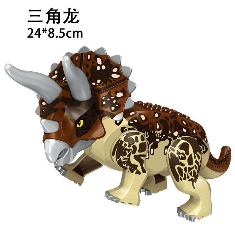 Children Simulation Dinosaurs World Velociraptor Raptor Building Blocks Tyrannosaurus Assemble Model Puzzle Montessori Boy Gift