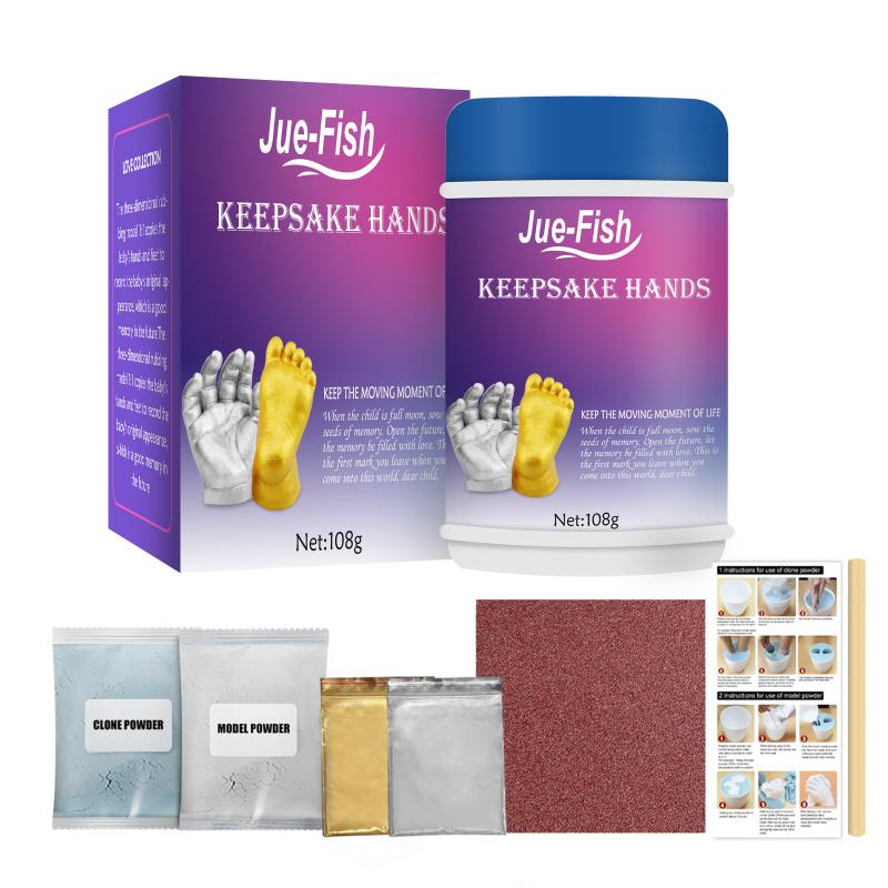 Handabdruck Fußabdruck 3D Klon-Set für Babys Andenken Gipsabdruck Pulver Babyparty Meilenstein Erinnerung Dekoration