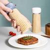 Macinapepe Macina Sale in Legno con Meccanismi Ceramici per Cucina, Conservazione Spezie e Macinatura Condimenti, Bottiglia